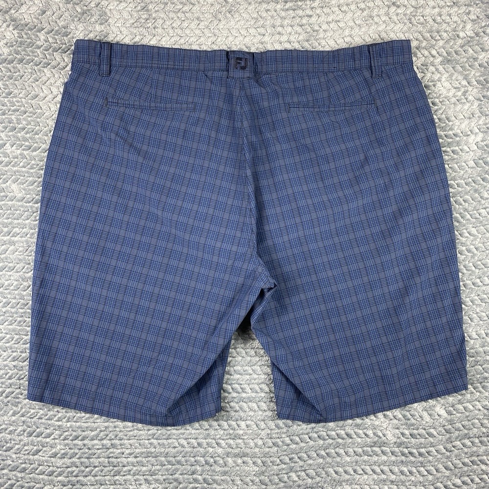 FootJoy Mens Blue Plaid Performance Golf Shorts Size 42 Stretch FJ Moisture Wick